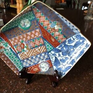 Dish Wall Plate Vintage Japanese Takahashi Triangle